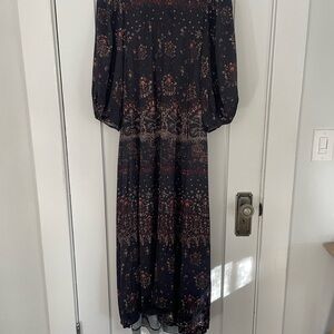 Rebecca Taylor Floral Black Maxi Dress - Size XS